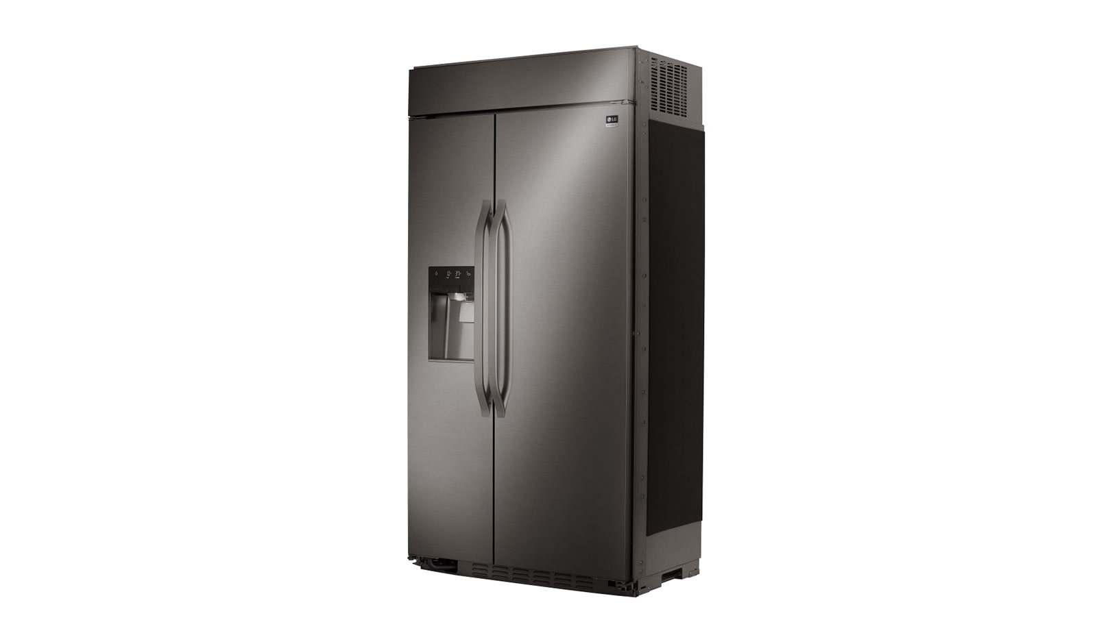 LG STUDIO - 42" Ultra-Large Capacity Black Stailness Steel Side-by-Side Refrigerator with Ice & Water Dispenser, 26 cu. ft., LSSB2696BD