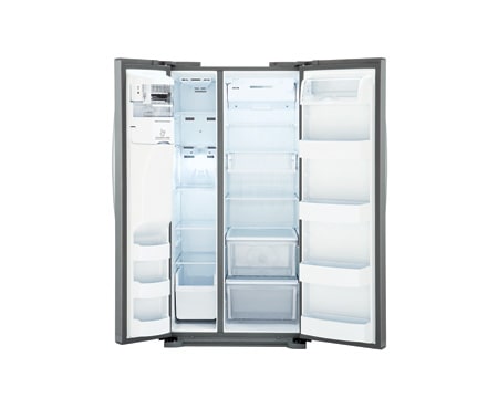 LG 33 INCH, 22 CU.FT. SIDE-BY-SIDE REFRIGERATOR WITH ICE AND WATER DISPENSER, LSXS22423S