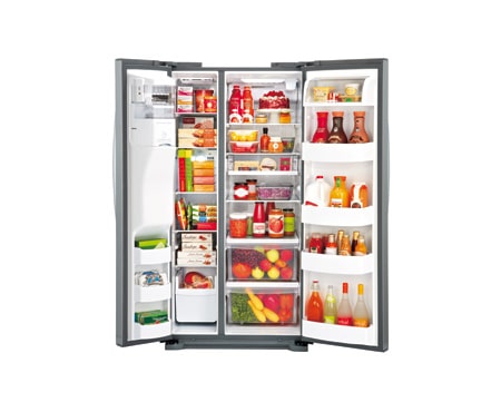 LG 33 INCH, 22 CU.FT. SIDE-BY-SIDE REFRIGERATOR WITH ICE AND WATER DISPENSER, LSXS22423S