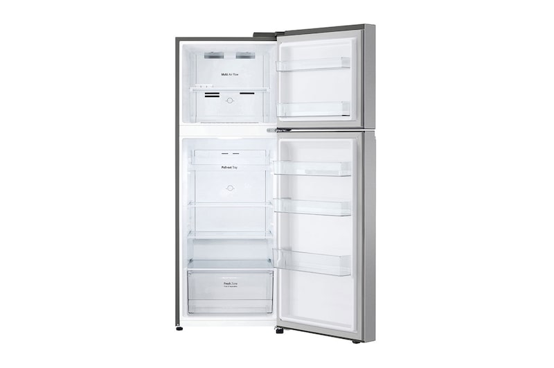 front view open with empty