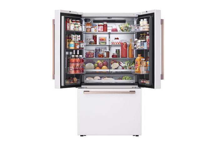 LG 36" 27 cu.ft. LG STUDIO Essence White Counter-Depth MAX™ LG STUDIO French 3-Door Refrigerator | Internal Water Dispenser | Ice Maker, SRFB27W3