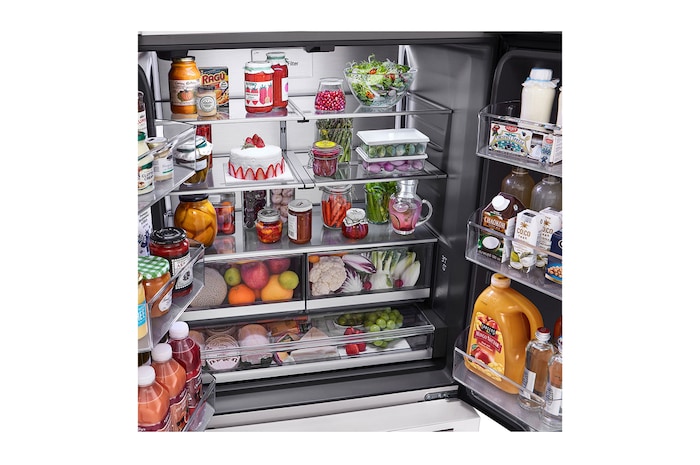 LG 36" 27 cu.ft. LG STUDIO Essence White Counter-Depth MAX™ LG STUDIO French 3-Door Refrigerator | Internal Water Dispenser | Ice Maker, SRFB27W3