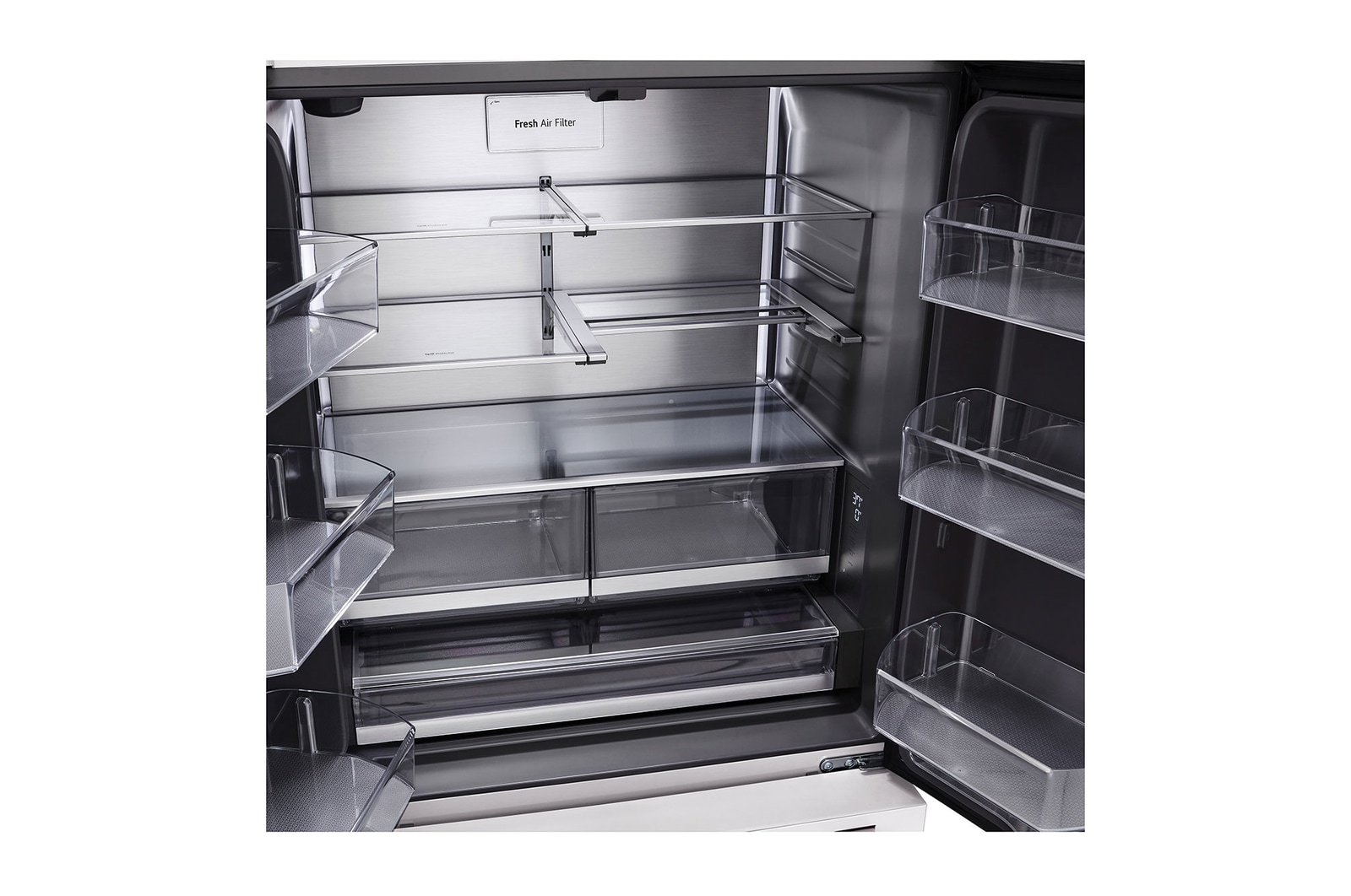 LG Studio 27 cu. ft. French 3-Door Counter-Depth MAX™ Refrigerator with Internal Water Dispenser, SRFB27W3