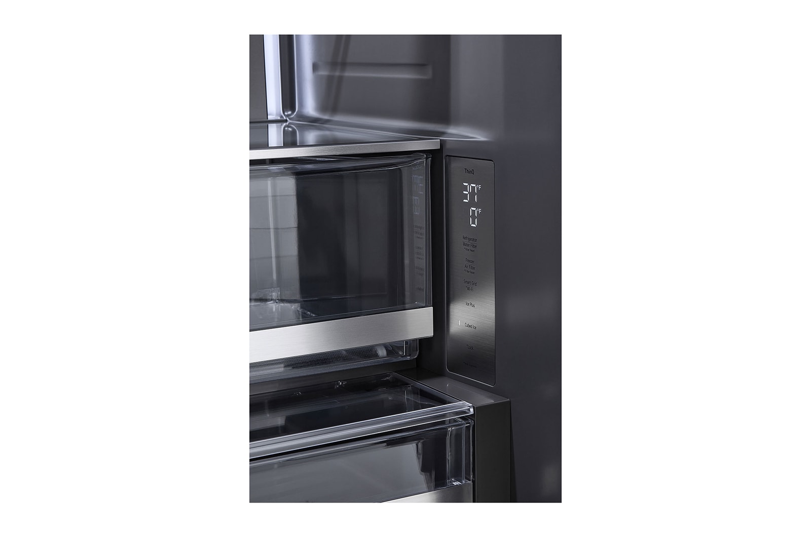 LG Studio 27 cu. ft. French 3-Door Counter-Depth MAX™ Refrigerator with Internal Water Dispenser, SRFB27W3
