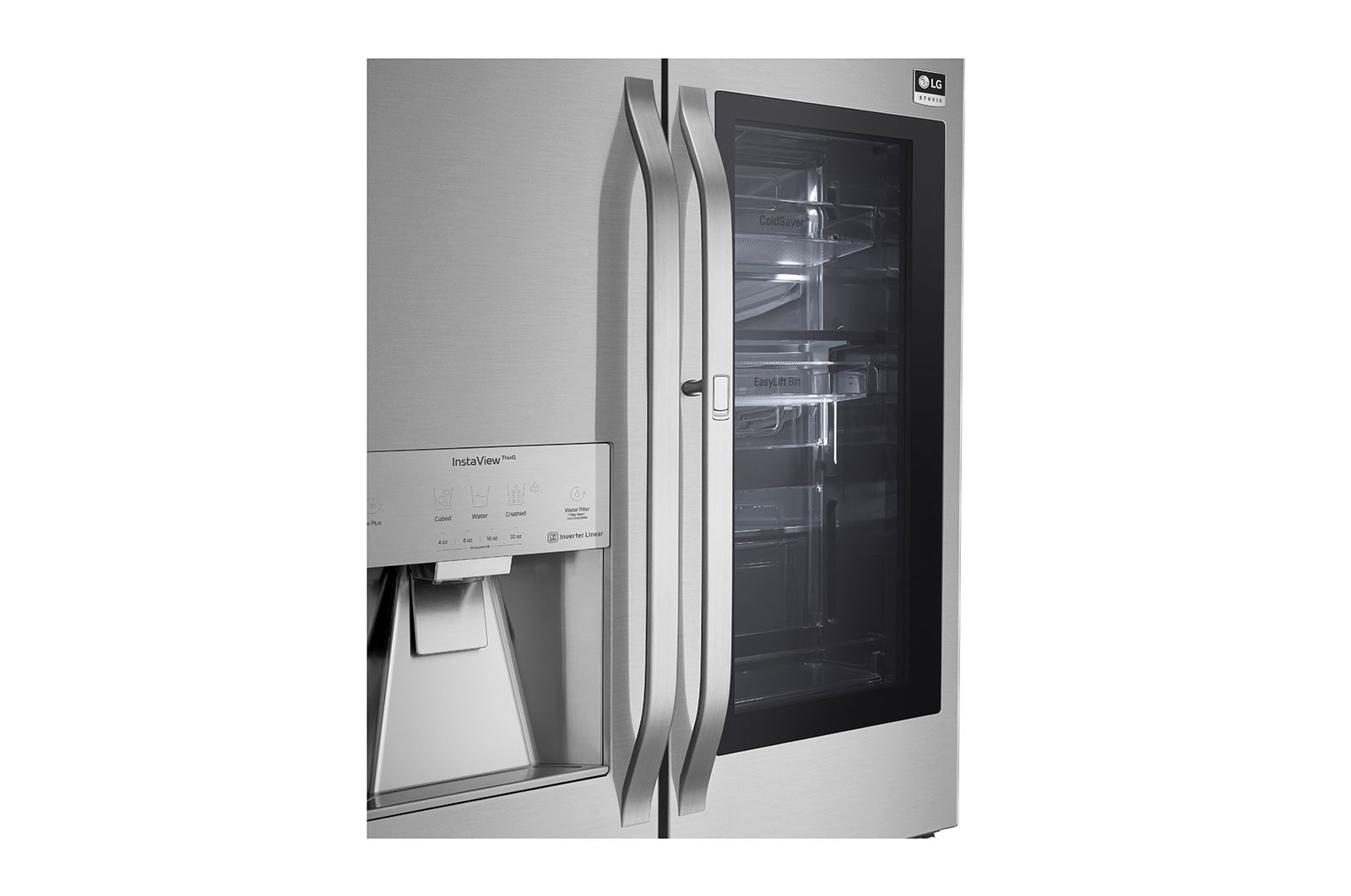 LG STUDIO 24 cu. ft. Smart wi-fi Enabled InstaView® Door-in-Door® Counter-Depth Refrigerator with Craft Ice™ Maker, SRFVC2406S
