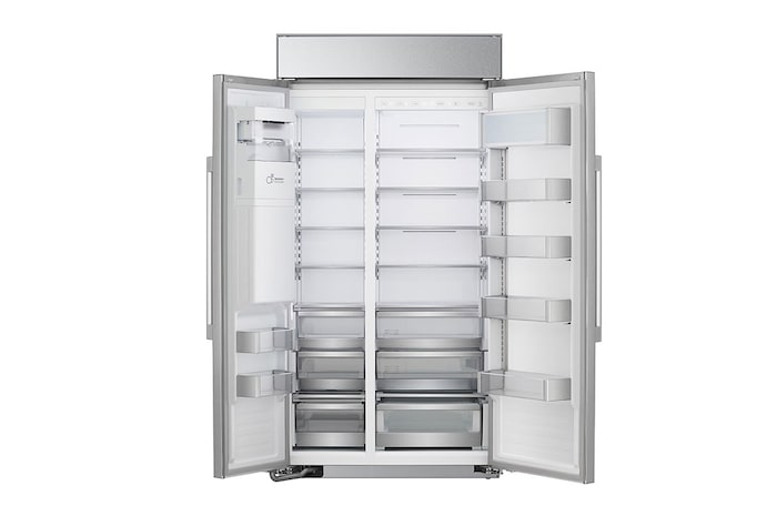LG 42" 26 cu.ft. LG STUDIO Built-In Side by Side Refrigerator | Ice & Water Dispenser | Flush Design, SRSXB2622S