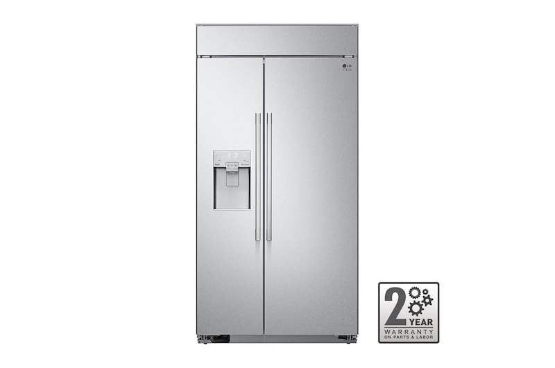 LG 42" 26 cu.ft. LG STUDIO Built-In Side by Side Refrigerator | Ice & Water Dispenser | Flush Design, SRSXB2622S