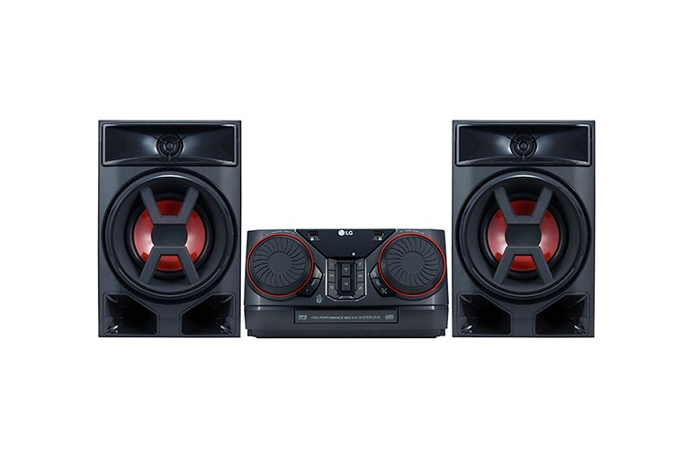 Front view of LG XBOOM CK43 300W Shelf System CK43