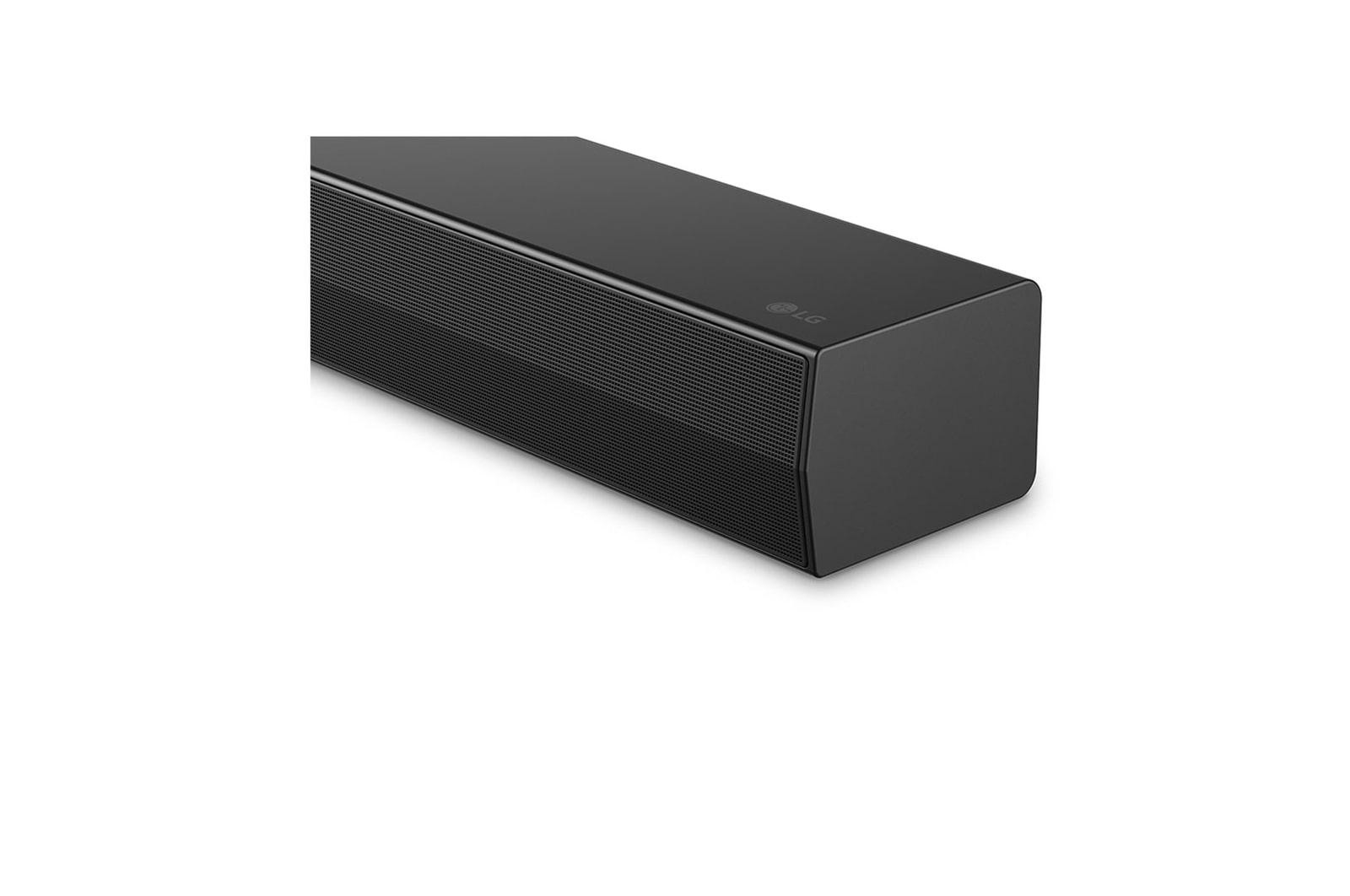 Front view of LG Soundbar S45TR's side corner
