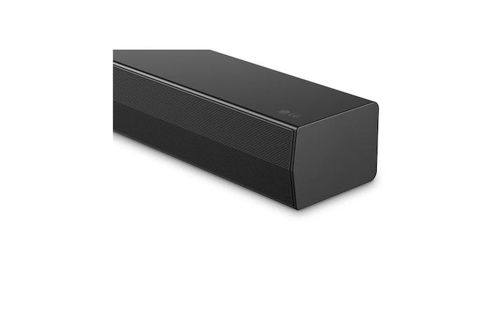 Front view of LG Soundbar S45TR's side corner