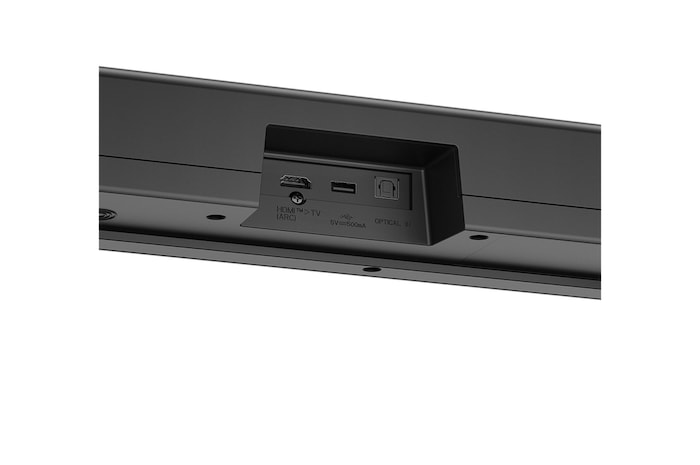 Angled view of LG Soundbar S45TR's back