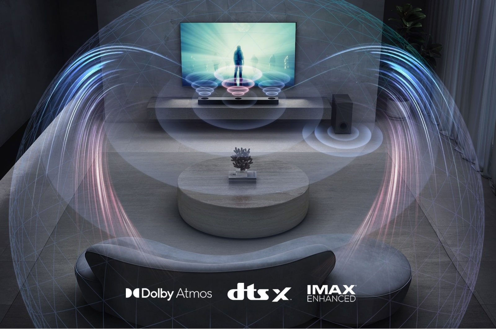 LG 3.1.3 ch High Res Audio sound bar with Dolby Atmos® and Apple Airplay 2, S80QY