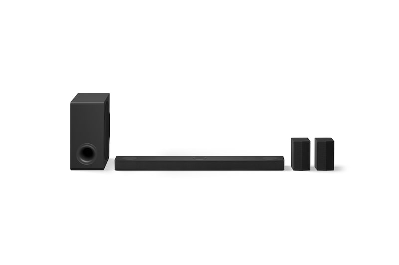 Front view of LG Soundbar S80TR and subwoofer