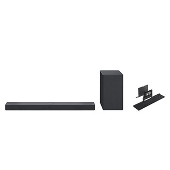 Front angle view of Sound Bar and Woofer