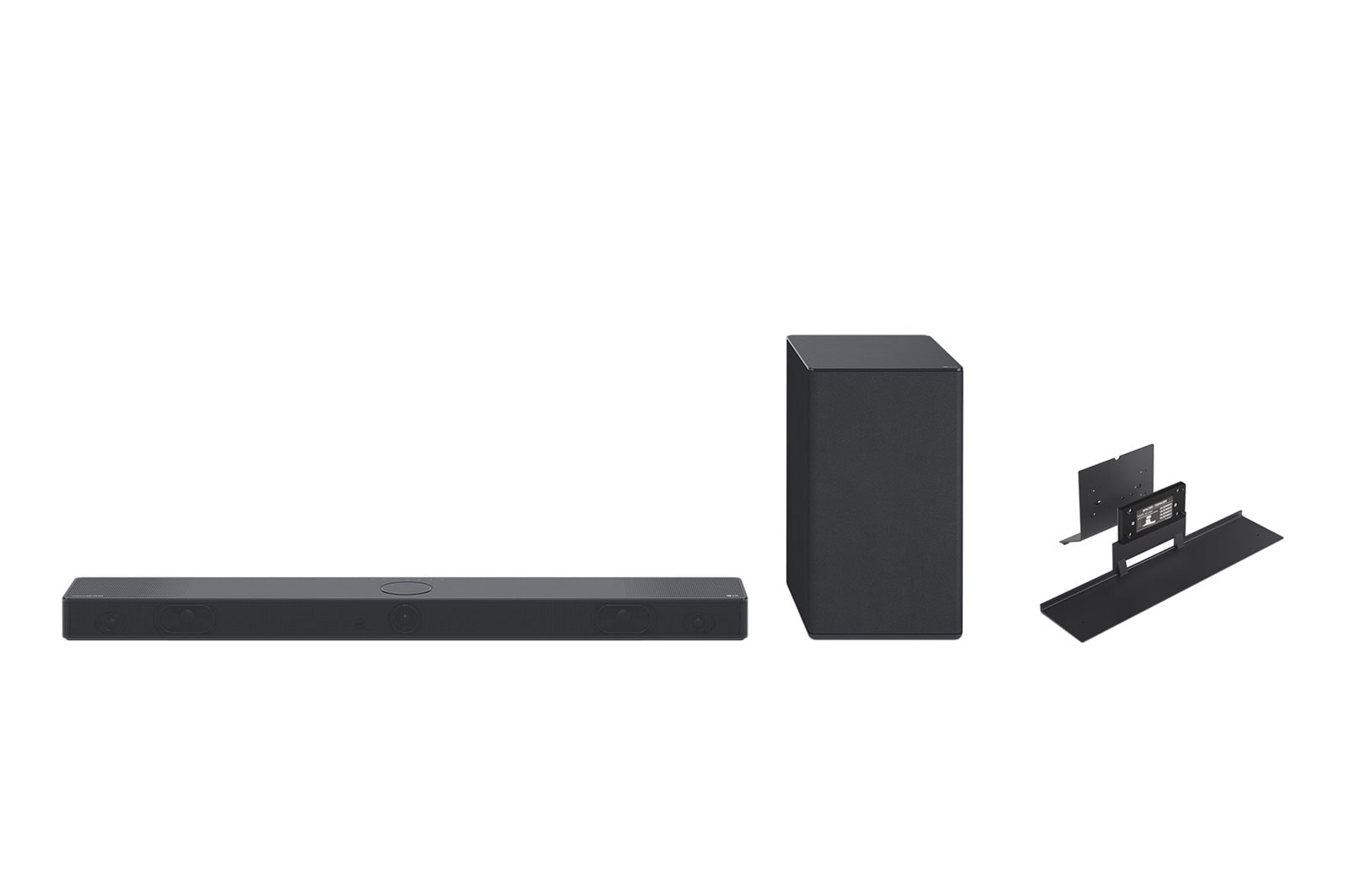 Front angle view of Sound Bar and Woofer