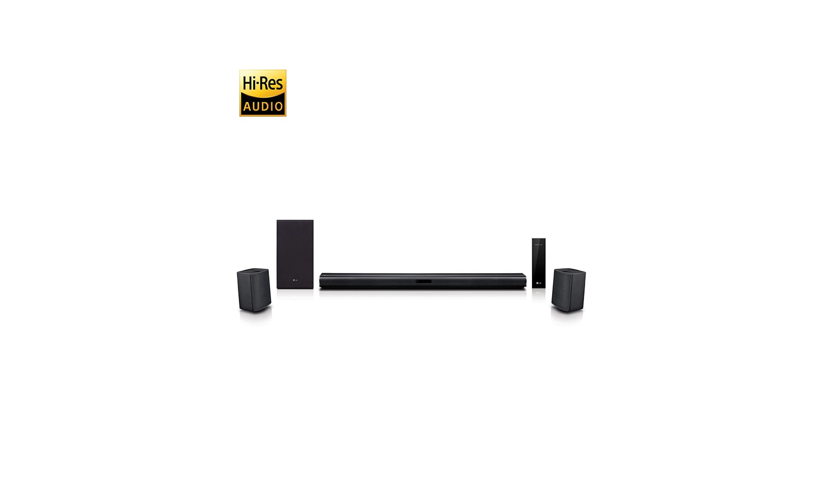 Front view of 4.1 ch Sound Bar Surround System with Wireless Surround Sound Speakers SJ4R