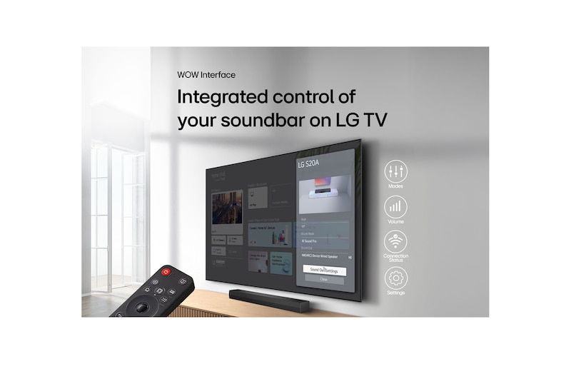 USP card: WOW Interface Integrated control of your soundbar on LG TV