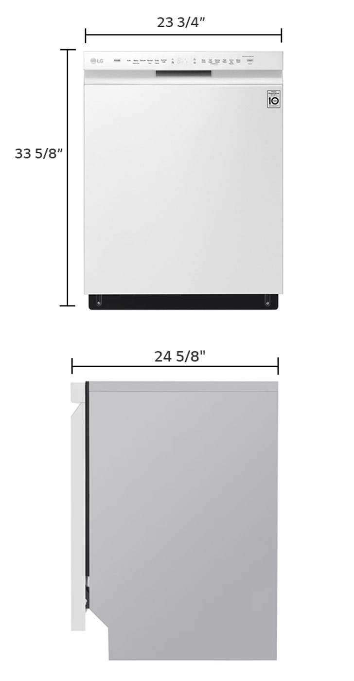 LG Front Control, Semi-Integrated Dishwashers