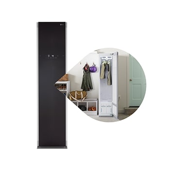 Front view of LG Styler Steam Closet | 3 Hangers S3CW