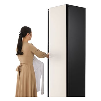 A girl operating the styler