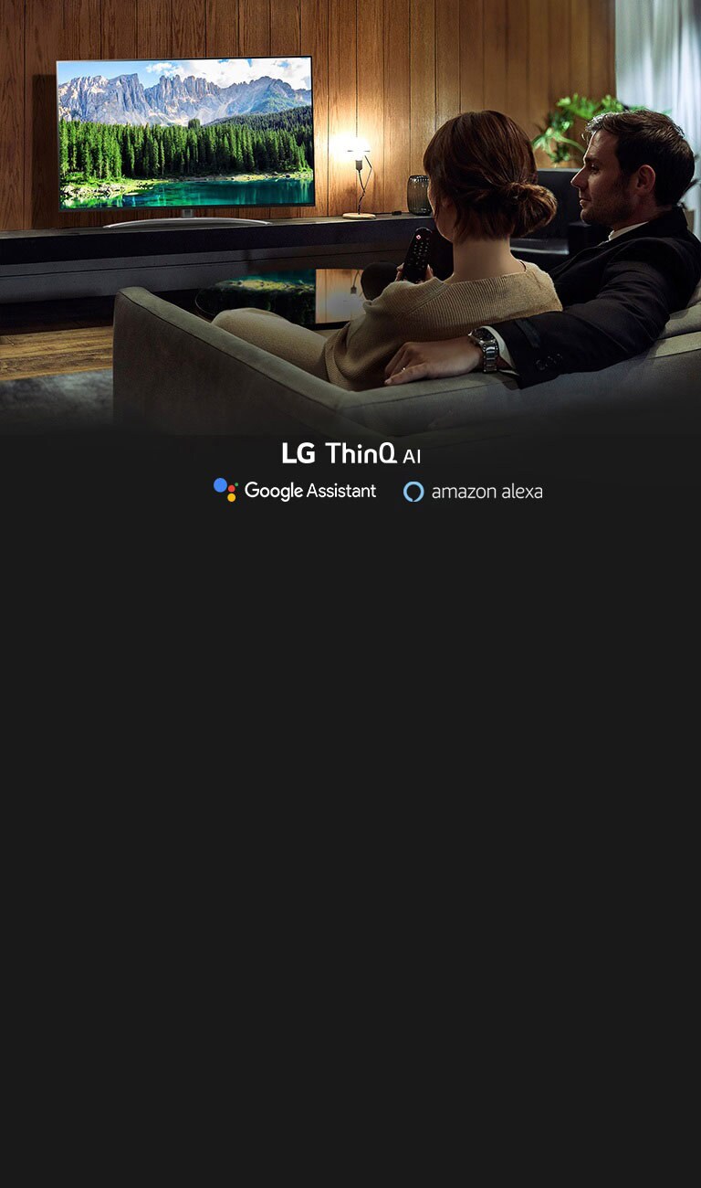 Experience the brilliance of LG's ThinQ AI.1