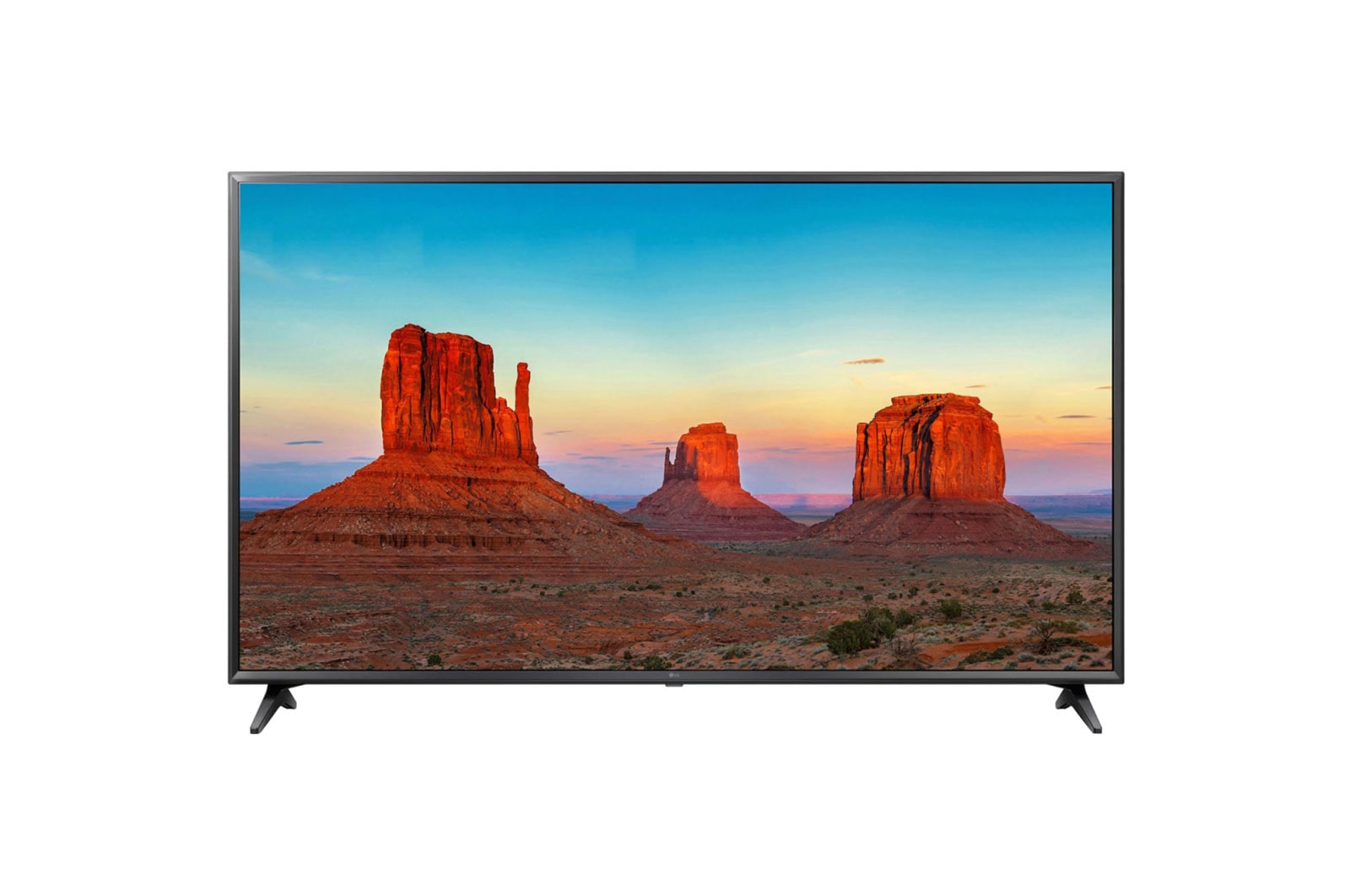 Front view of 43” UK6090 LG SMART UHD TV 43UK6090PUA