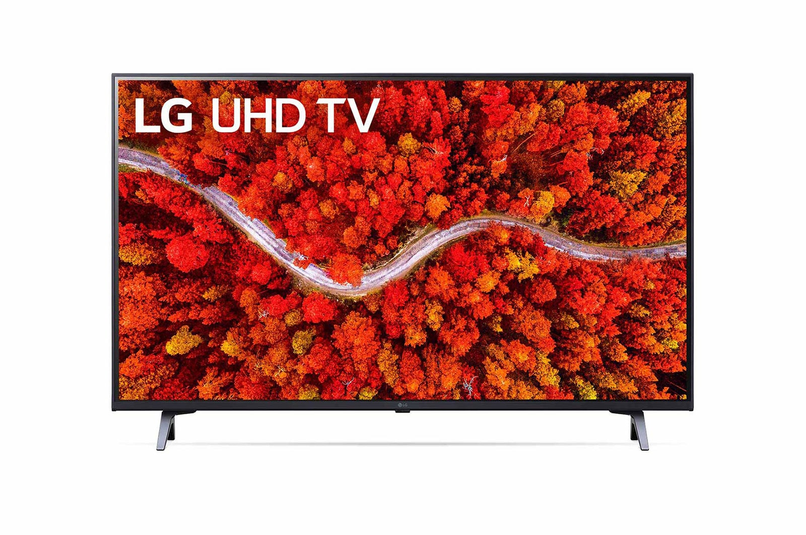 A front view of the LG UHD TV