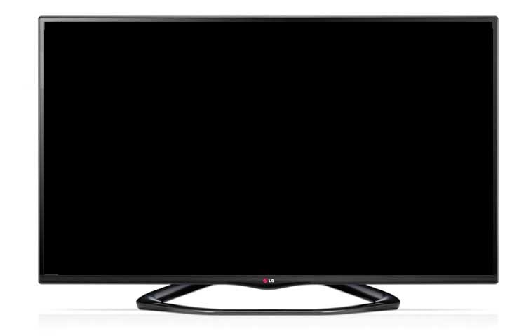 Front view of LG 50 inch 1080p, 120Hz LED plus with Smart TV and Cinema 3D 50LA6900