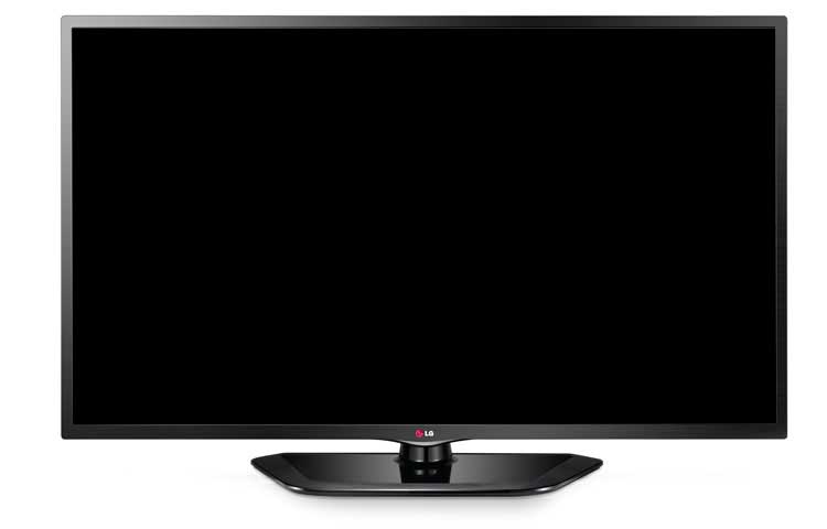 Front view of LG 50 inch 1080p, 120hz LED with Smart TV  50LN5700