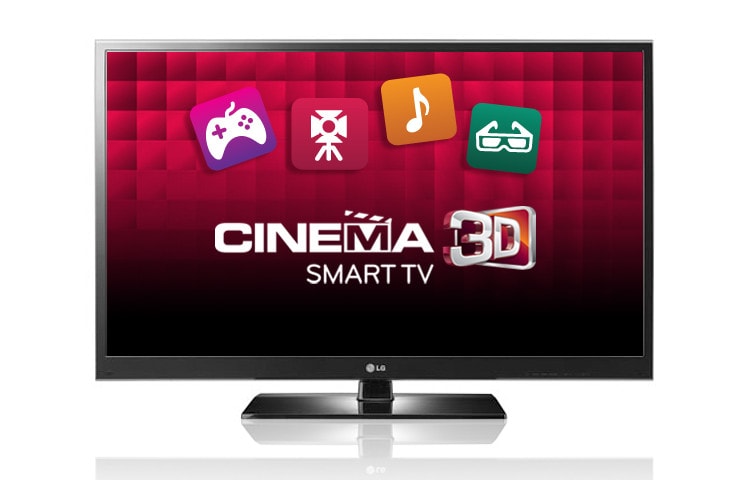 Front view of 50&#34; Class 3D capable 1080P Plasma TV with NetCast™ (49.9&#34; diagonal) 50PZ950