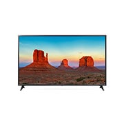 Front view of 50” UK6300 LG SMART UHD TV 50UK6300BUB