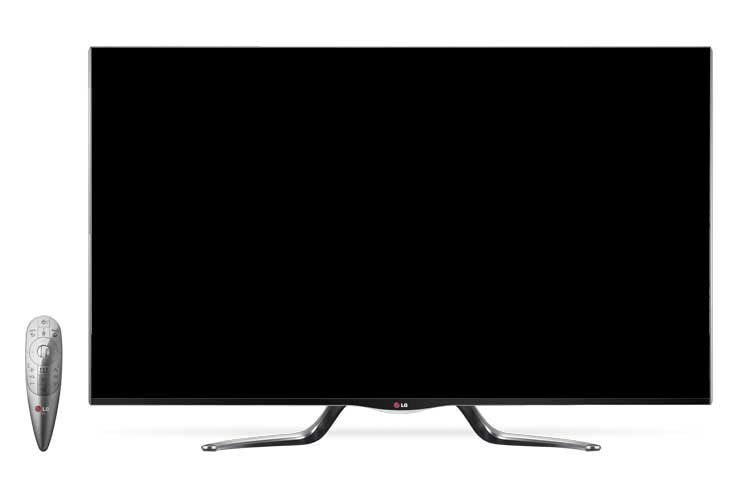 Front view of LG 55 inch 1080p, 240Hz LED plus with Smart TV and Cinema 3D 55LA7900