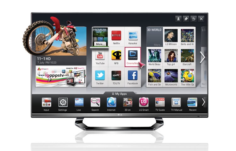 Front view of 55 inch TV | Smart 3D TV | LED | Cinema Screen | Smart Share 55LM6400