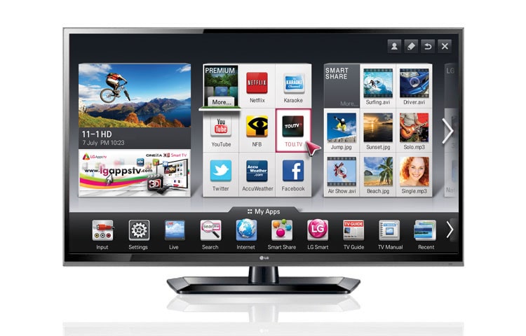 Front view of 55 inch TV | Smart LED TV | Magic Remote | Built-in Wi-Fi 55LS5700