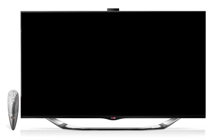 Front view of LG 60 inch 1080p, 240Hz LED plus with Smart TV and Cinema 3D 60LA8600