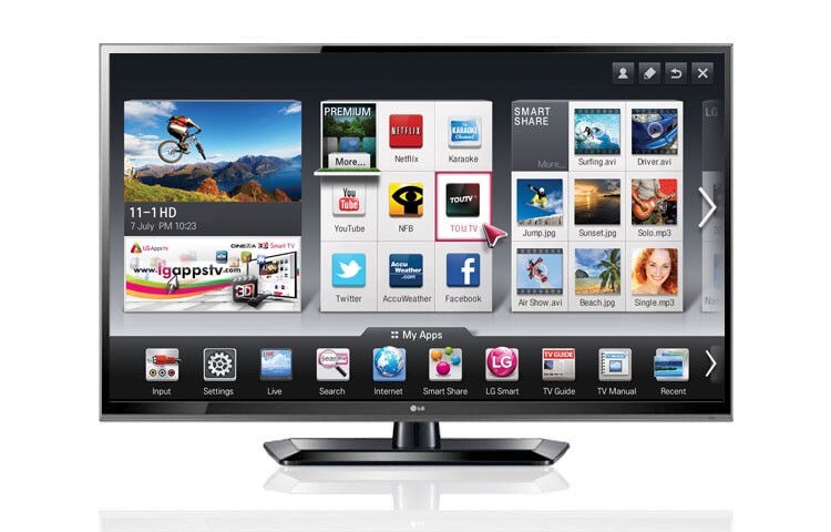 Front view of 60 inch TV | Smart LED TV | Magic Remote | Built-in Wi-Fi 60LS5700