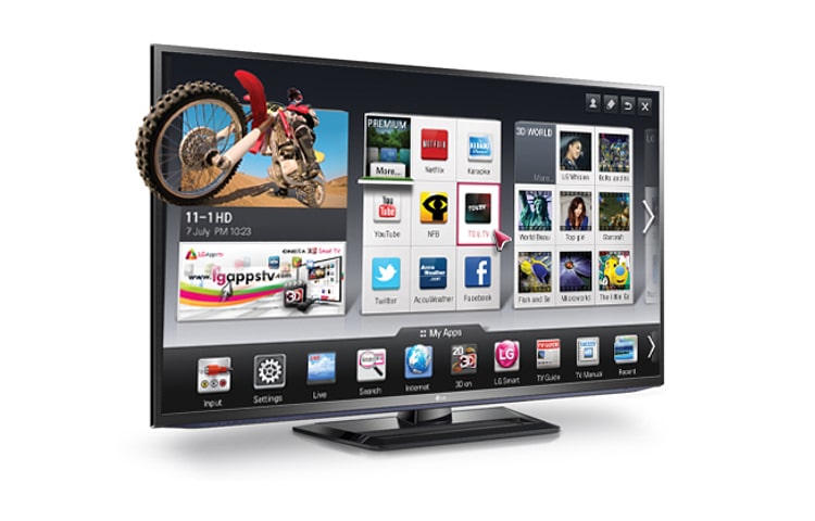 LG 60 inch TV | Plasma TV | 3D Smart TV | Full HD 1080p | THX 3D Display, 60PM6700