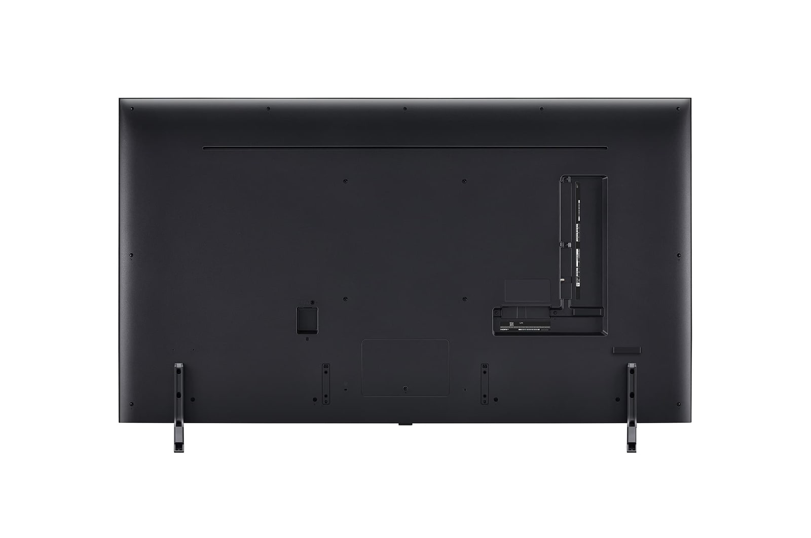 Rear view of LG QNED TV, QNED80