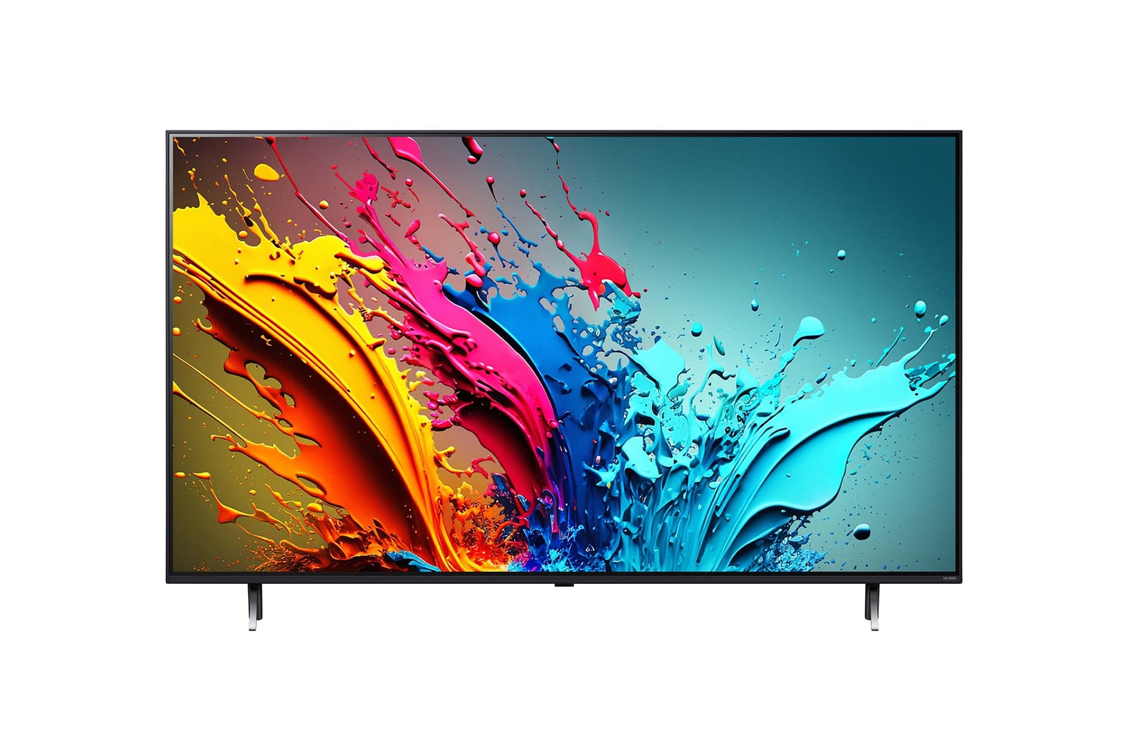 Front view of LG QNED TV, QNED85