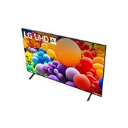 Close-up of the top edge of LG UHD TV, UT70