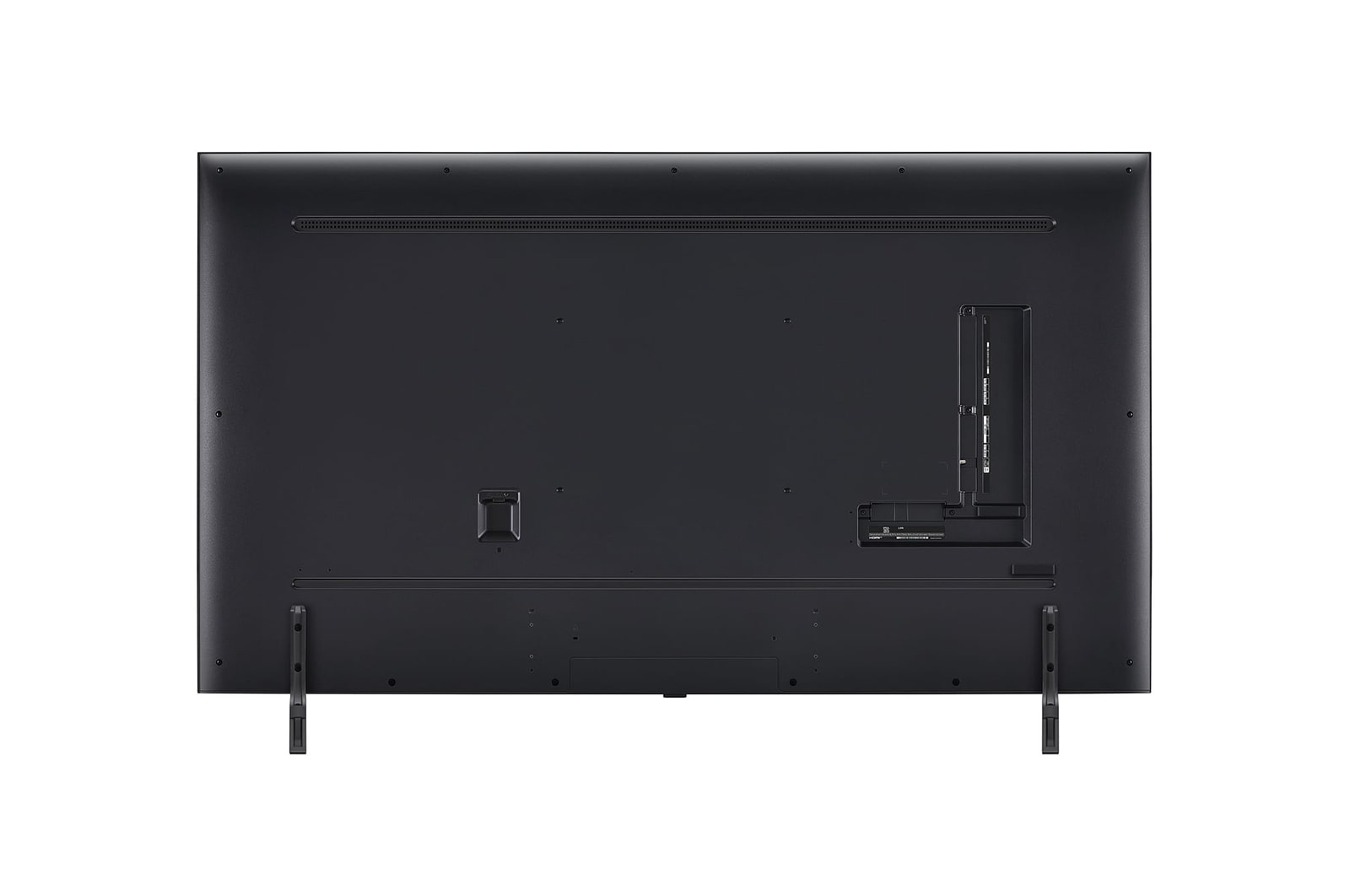 Rear view of LG QNED TV, QNED80