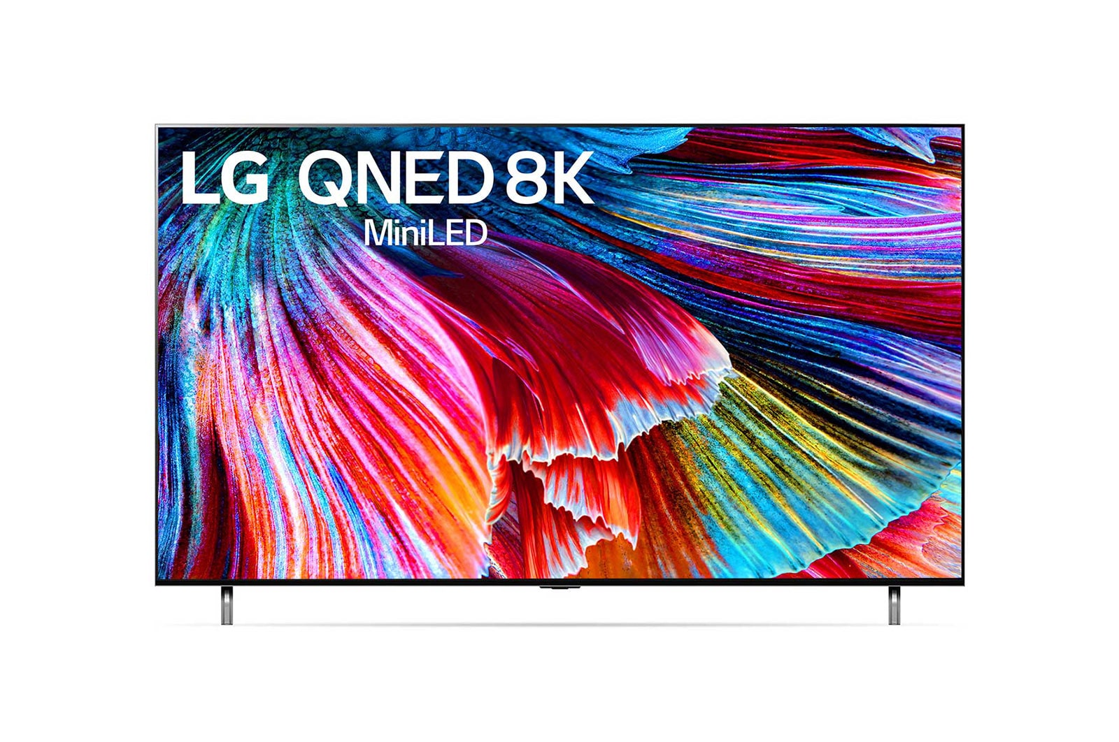 A front view of the LG QNED TV