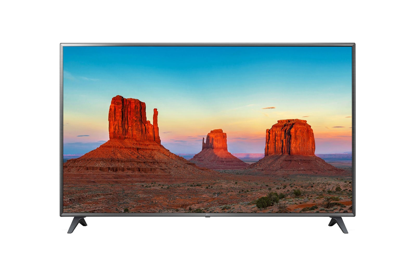 Front view of 75” UK6190 LG SMART UHD TV 75UK6190PUB