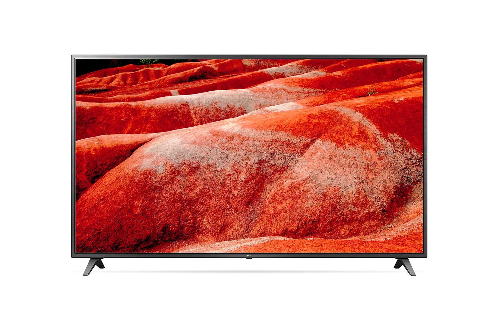 Front view of 82” LG UHD TV UM8070 ThinQ AI 82UM8070PUA