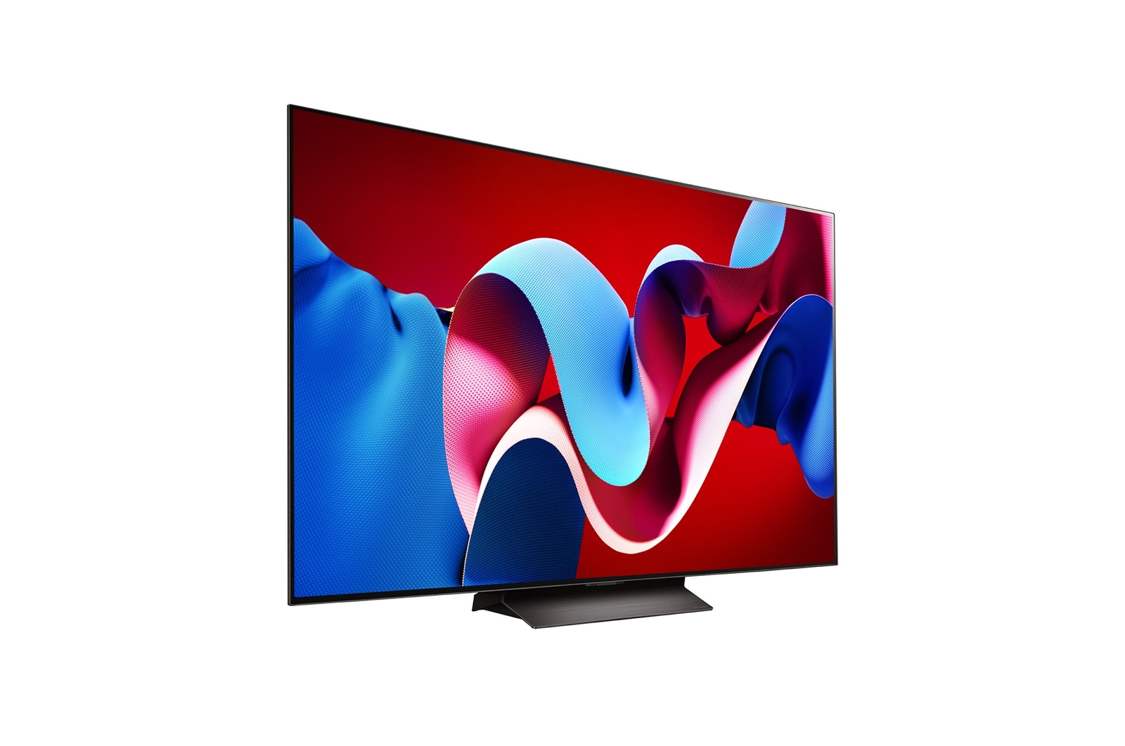 Right-facing side view of LG OLED evo TV, OLED C4
