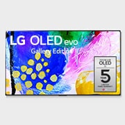 Front view with LG OLED evo Gallery Edition on the screen