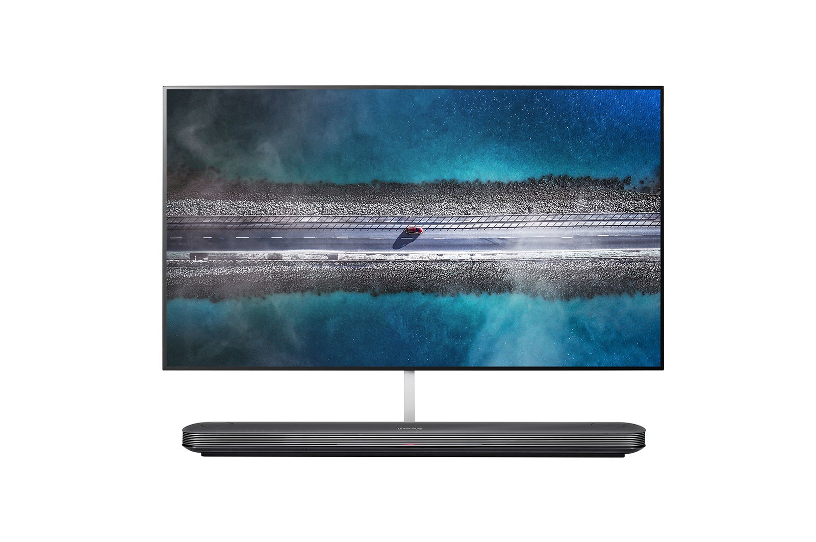 Front view of 65” LG SIGNATURE OLED TV W9 ThinQ AI OLED65W9PUA