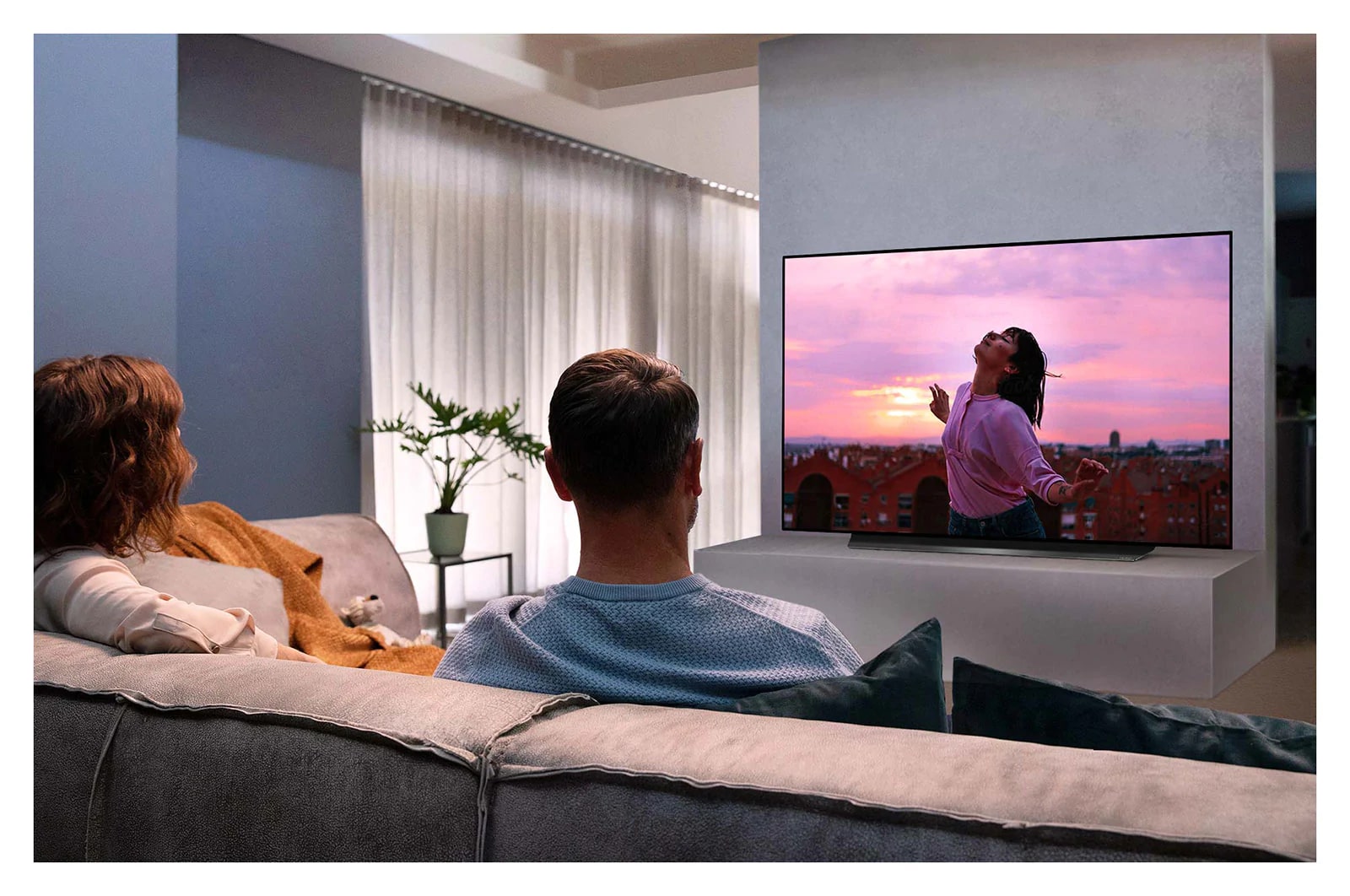 LG 55" CX LG OLED TV with ThinQ® AI, OLED55CXPUA