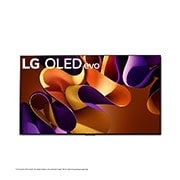 Left-facing side view of LG OLED evo TV, OLED G4 on the wall