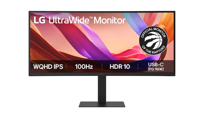 Front view of ultrawide monitor